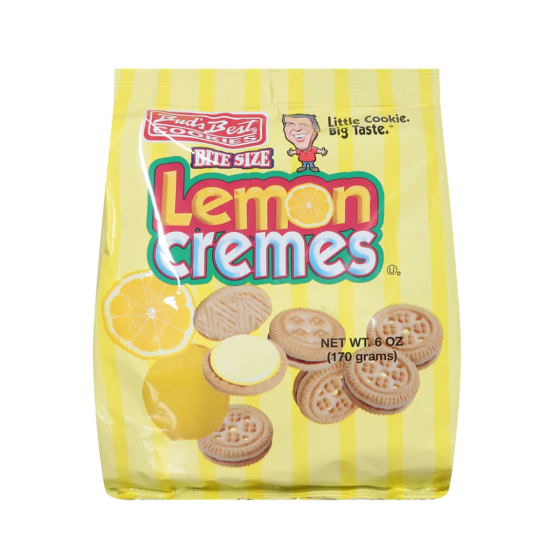 Lemon Cremes Bite Size Cookie 6 oz. – Bud's Best Cookies Lemon Cremes Bite Size Cookie 6 oz. – Bud's Best Cookies